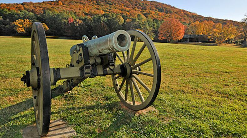 Autumn colors blanketing Kennesaw Mountain.
