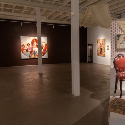Installation view of Ayana Ross' works at the Museum of Contemporary Art of Georgia.