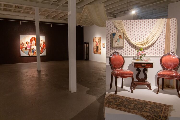 Installation view of Ayana Ross' works at the Museum of Contemporary Art of Georgia.