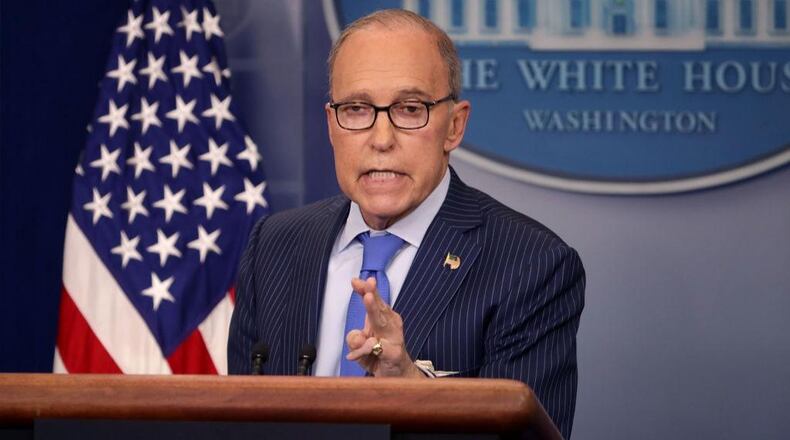 White House National Economic Council Director Larry Kudlow holds a news briefing about the upcoming G7 meetings in the Brady Press Briefing Room at the White House June 6, 2018 in Washington, DC.