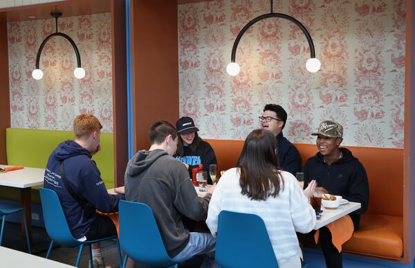 Uptown Yolk is a popular destination in Charlotte, N.C., where comfort food gets an upgrade. The space feels modern but warm, a place where Sunday rituals stretch into afternoon. (Travis Dove for the AJC)