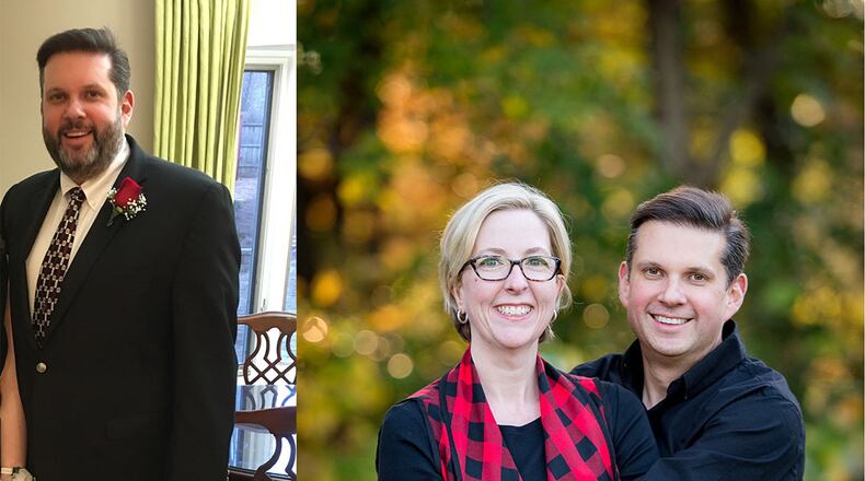 In the photo on the left, taken in February 2016, Michael C. Melnyk weighed 260 pounds. (Photo contributed by Michael C. Melnyk). In the photo on the right of Melnyk and his wife, Dana, taken in November, he weighed 190 pounds. (Photo contributed by Jarrod B. Cecil, www.jarrodbcecil.com)