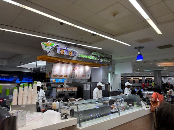 Paradies Lagardère operates the Freshens in the Atlanta airport's Concourse E. (Emma Hurt/AJC)