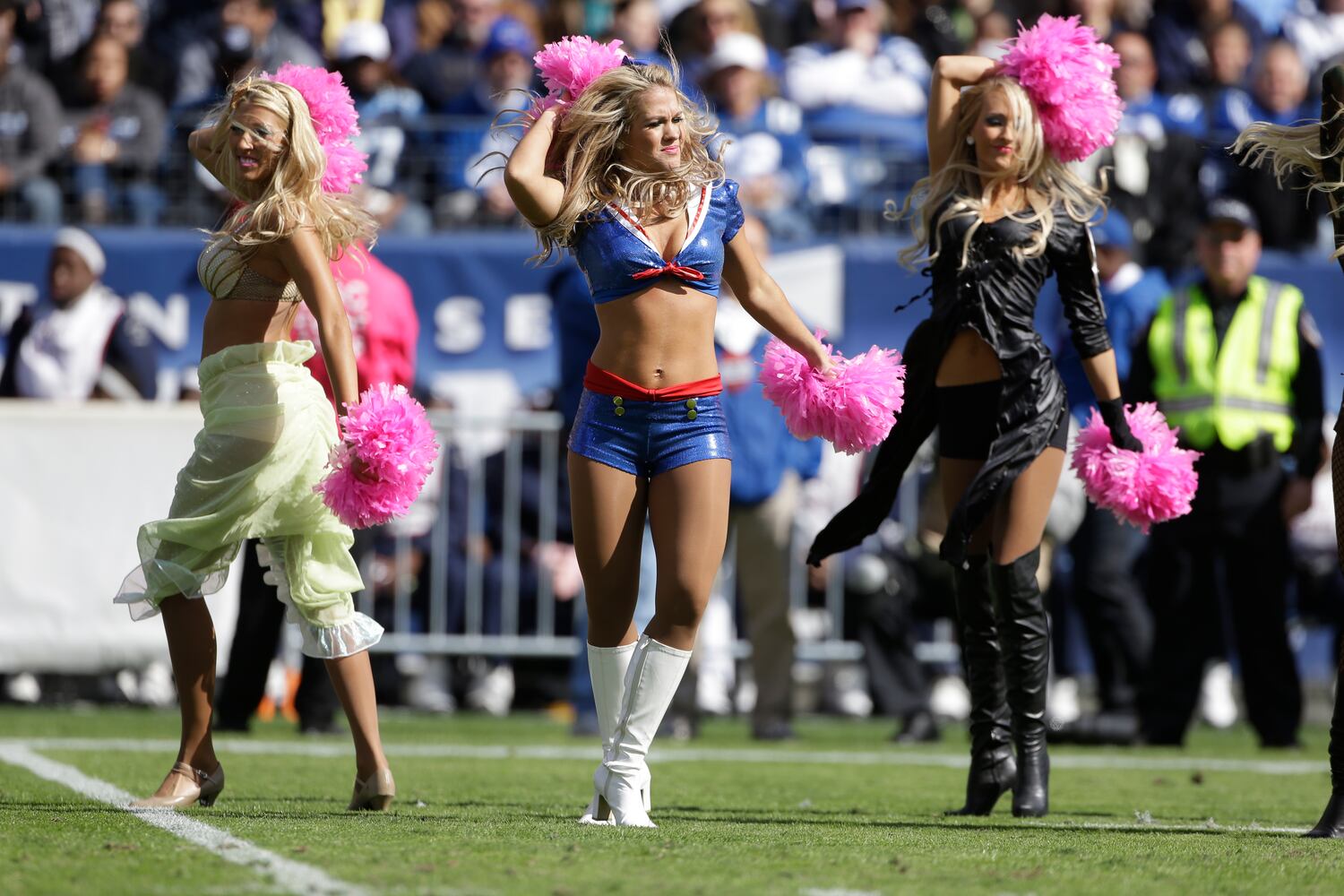 NFL cheerleaders dress up for Halloween