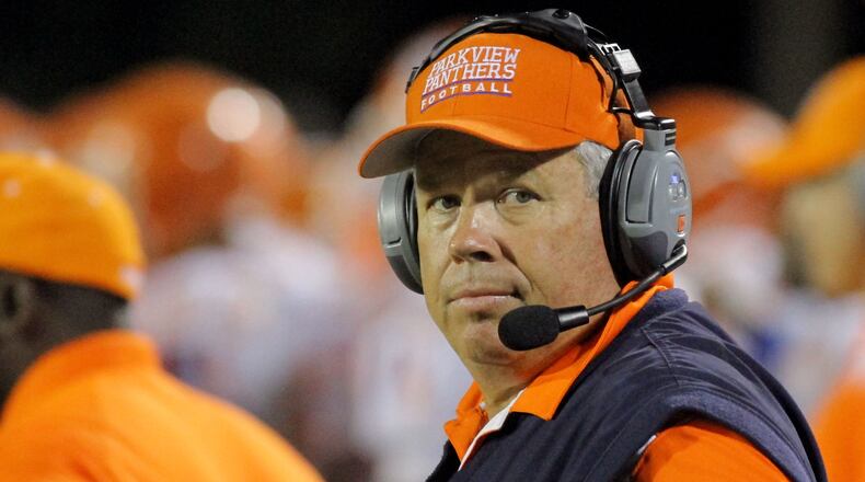 Parkview coach Cecil Flowe on the sideline during the game.