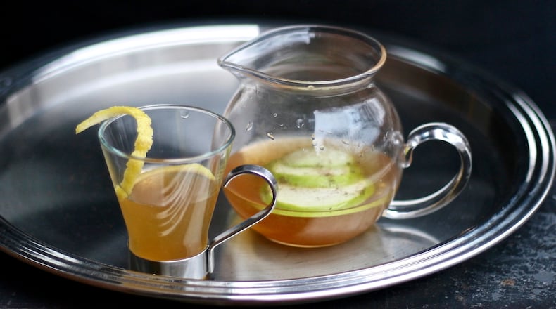 Cast Iron's Linus and Lucy hot toddy with bourbon, dry curaçao and cocoa-infused honey. Photo courtesy of Cast Iron