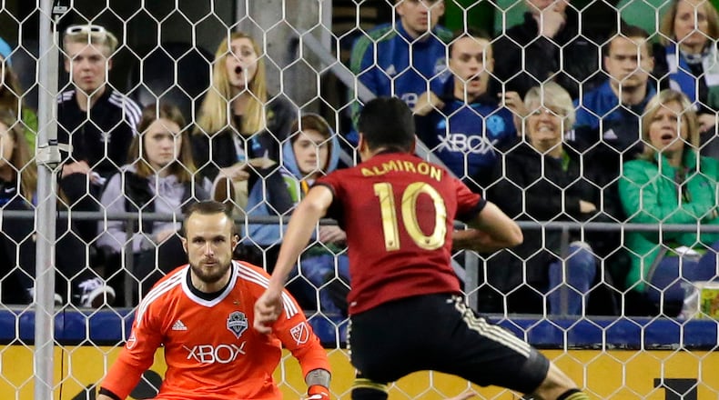 Which team is spending its money the best so far this season: Atlanta United or Seattle?. (AP Photo/Ted S. Warren)