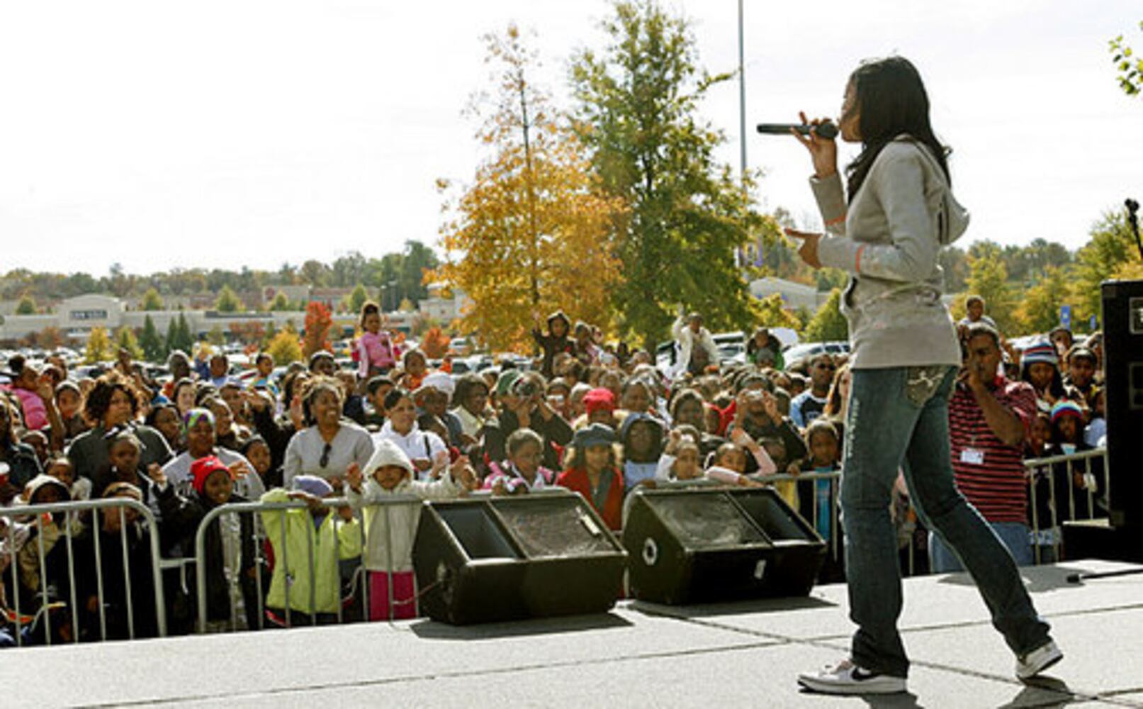 Keke Palmer sings at Stonecrest Mall