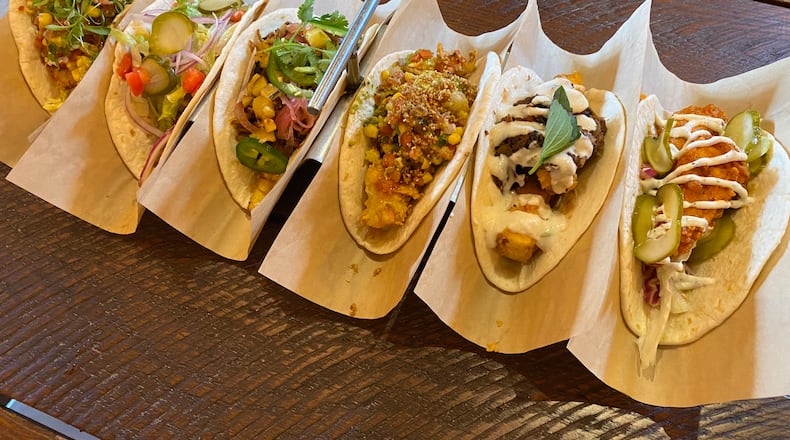Velvet Taco offers more than 20 tacos that feature flavor combinations inspired by international cuisines.
Ligaya Figueras / ligaya.figueras@ajc.com