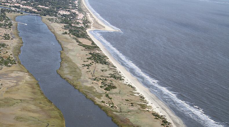 The Sea Island “spit” of land. Photo: James Holland.