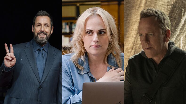 TV this week: Adam Sandler gets the Mark Twain Prize on CNN Sunday; Rebel Wilson stars in a dramatic role in AMC+'s "The Almond and the Seahorse" and Kiefer Sutherland stars in a new series "Rabbit Hole" on Paramount+. AP/AMC+/Paramount+