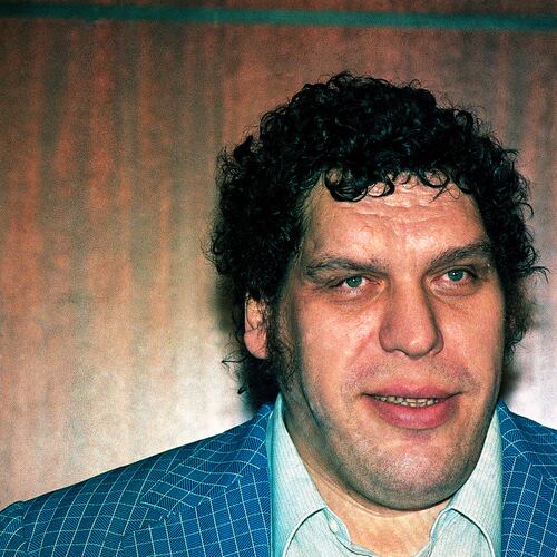 FILE - Professional wrestler Andre the Giant is seen in 1988 in New York. (AP Photo/Richard Drew, File)