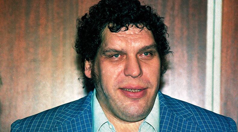 FILE - Professional wrestler Andre the Giant is seen in 1988 in New York. (AP Photo/Richard Drew, File)