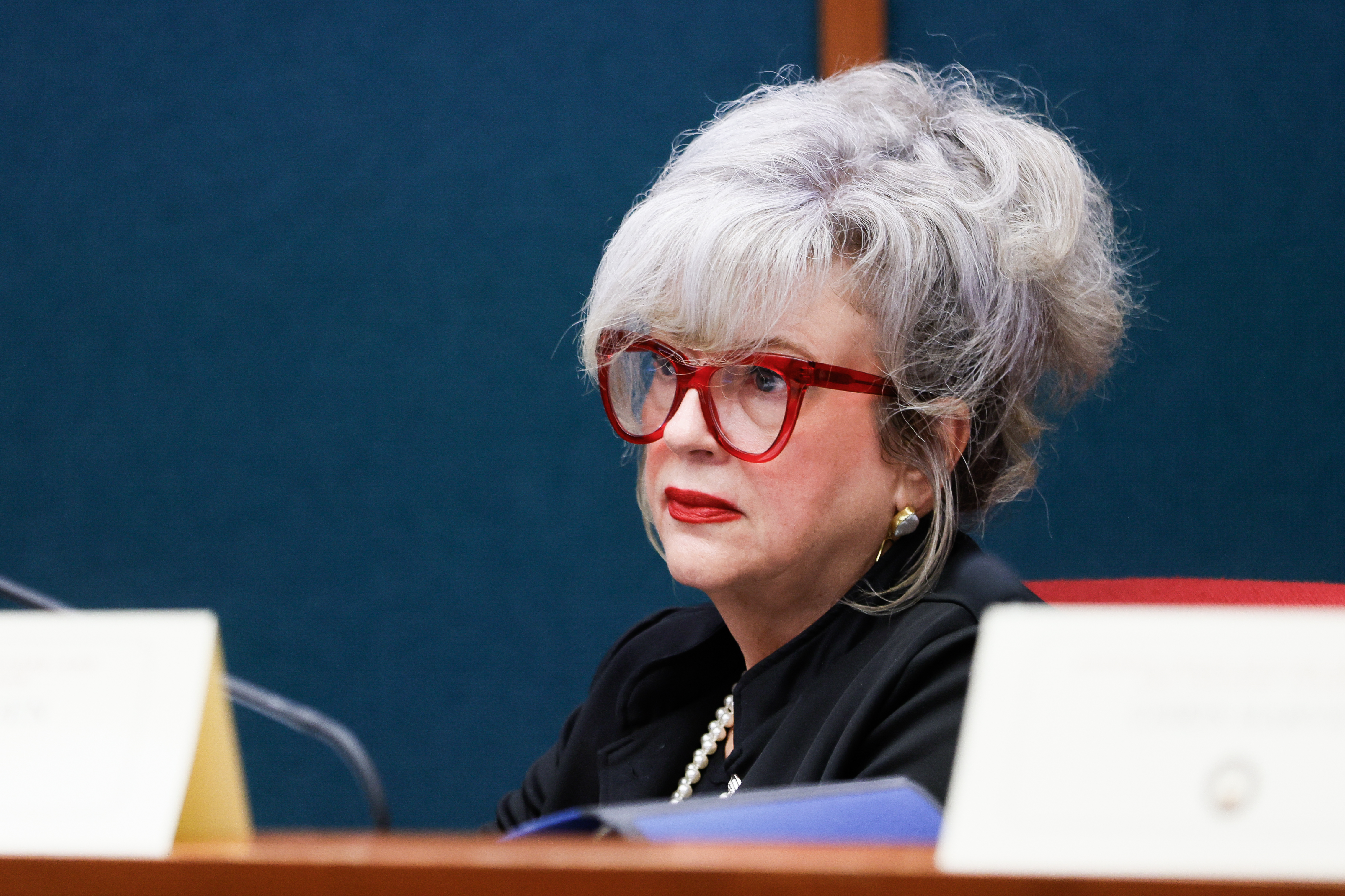 Paulding County Election Director Deidre Holden listens during a voting system committee meeting at the Paul D. Coverdell Legislative Office Building in Atlanta on Friday, Aug. 7, 2026. (Abbey Cutrer/AJC)