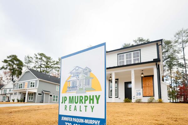 A construction site with single-family homes is spotted in Decatur on Wednesday, Dec. 11, 2024. The housing market’s latest report is expected to be solid in 2025. (Miguel Martinez/AJC)