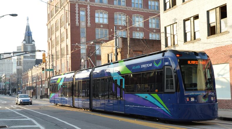 The Atlanta Streetcar is heading into its second year of service. City leaders say they’ve learned from first-year mistakes and believe in the trolley’s success. (AJC FILE PHOTO)