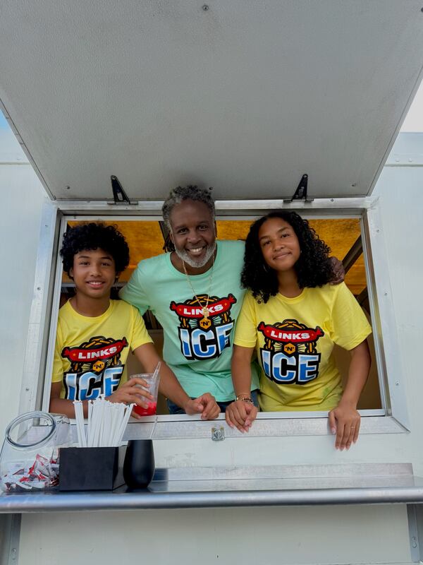 Links N' Ice is operated by the Isaac family, including Zion Isaac (left), Alfredo Isaac (center) and Nylah Isaac (right). (Courtesy of Links N' Ice)
