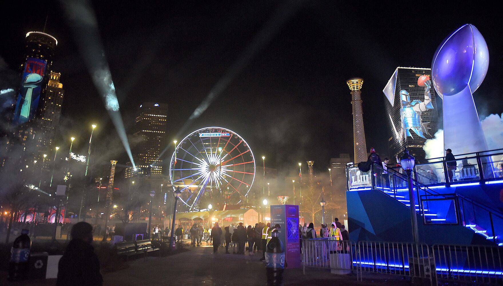 Photos: Super Bowl Live off to lively start