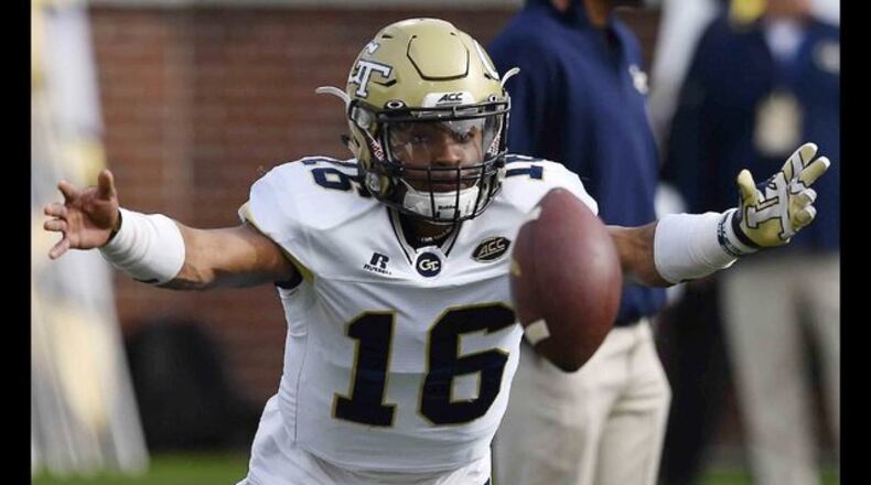 <p>
              FILE - In this April 20, 2018, file photo, Georgia Tech's head coach Paul Johnson walks on the field during an NCAA college spring football intra-squad scrimmage, in Atlanta. (AP Photo/Mike Stewart, File)
            </p> <p>
              FILE- In this Nov. 25, 2017 file photo, Georgia Tech quarterback TaQuon Marshall (16) works in the first half of an NCAA college football game between Georgia Tech and Georgia, in Atlanta. (AP Photo/Mike Stewart, File)
            </p>