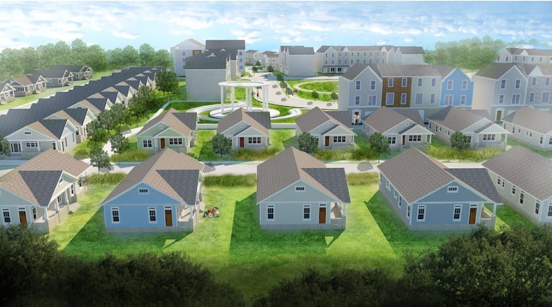 The Browns Mill Village development project broke ground in January 2022. (RENDERING: Atlanta Habitat for Humanity)
