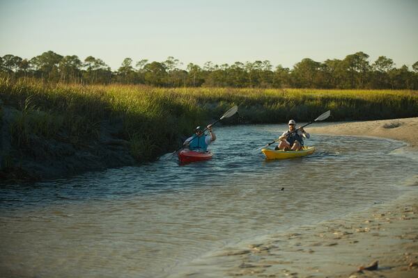 Kayaking the miles of waterways, marshes and inlets is a great way to explore St. Phillips Island. Contributed by Discover South Carolina