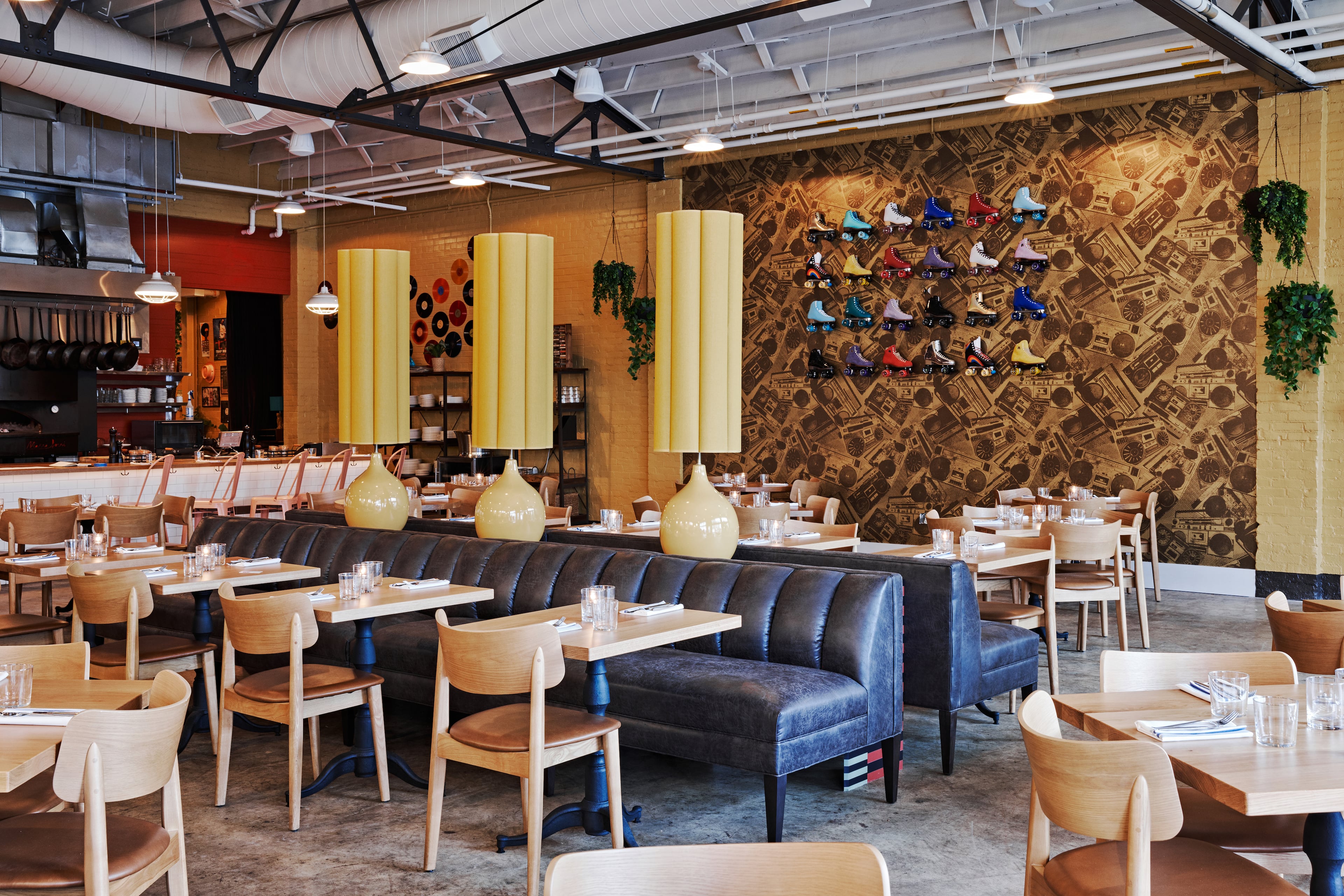 Like a space decorated with roller skates and vinyl, menu items often reference Atlanta culture. (Courtesy of Andrew Thomas Lee)