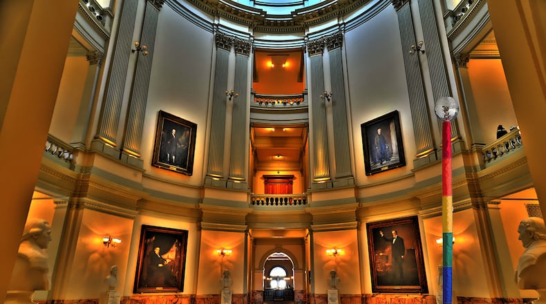 An artist's rendering of the Festivus Pole in the Georgia Capitol.
