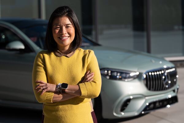 Melody Lee, chief marketing officer for Mercedes-Benz USA, photographed at the company’s headquarters in Sandy Springs on Tuesday, Dec. 16, 2025.   (Ben Gray for the AJC)
