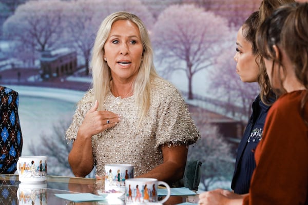 Former U.S. Rep. Marjorie Taylor Greene was a guest on “The View”  on Wednesday. (ABC)