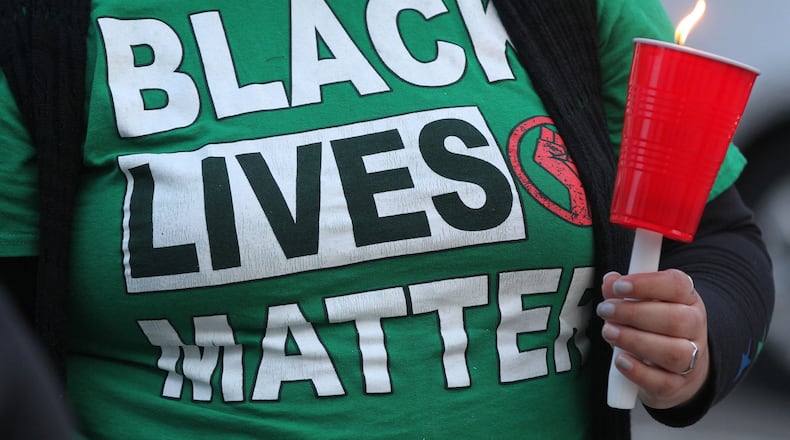 An example of a Black Lives Matter shirt. Three students allegedly wearing the shirt and facing racial hostility because of it is at the center of a recent lawsuit filed against the Effingham County School District. (Photo Courtesy of Thomas P. Costello)