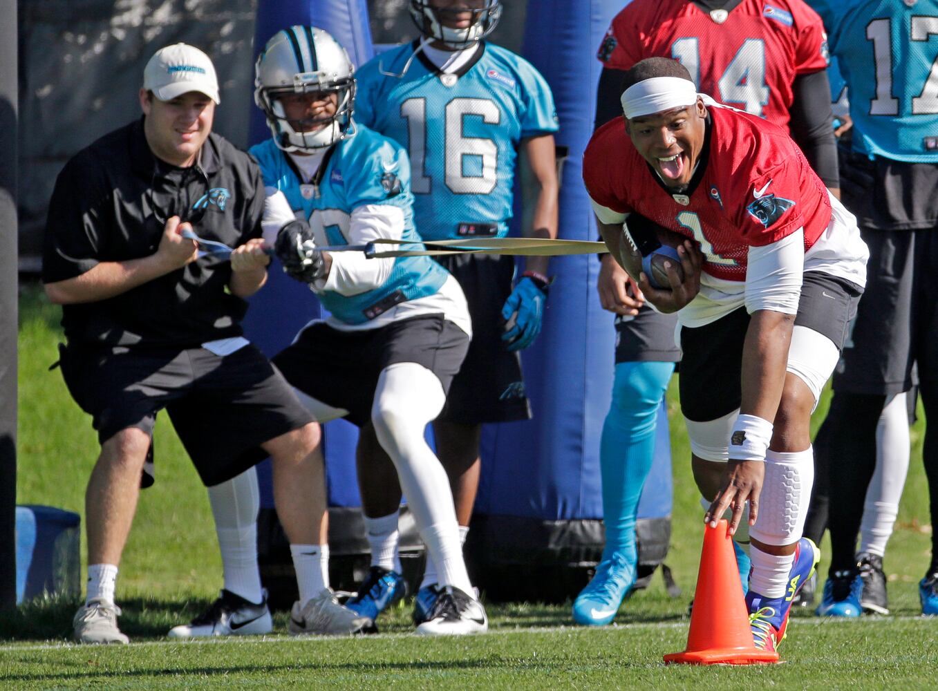 Cam Newton back on the field