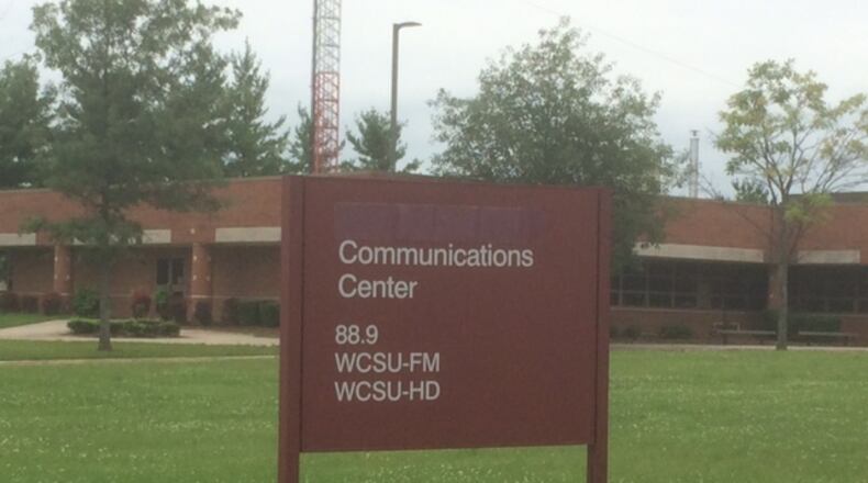 Central State University officials confirmed Friday that they have covered up Bill Cosby’s name on a campus sign directing people to the Camille O. and William H Cosby Mass Communications Center. RANDY RAGSDALE / STAFF