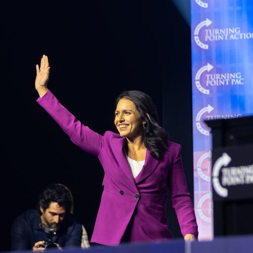 A man was arrested Friday after allegedly threatening to harm Tulsi Gabbard and her family in a series of text messages and social media posts, according to the U.S. Department of Justice.