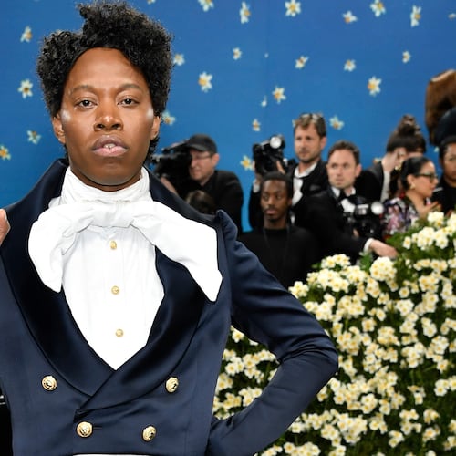 FILE - Jeremy O. Harris attends The Metropolitan Museum of Art's Costume Institute benefit gala celebrating the opening of the "Superfine: Tailoring Black Style" exhibition on Monday, May 5, 2025, in New York. (Photo by Evan Agostini/Invision/AP, File)