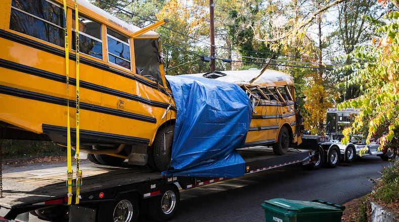 Six students were killed in a Nov. 21 school bus crash in Chattanooga. (Kevin D. Liles/The New York Times)