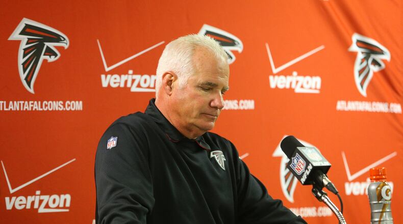 This was Mike Smith's look after too many games in the last two seasons. (Curtis Compton, AJC)