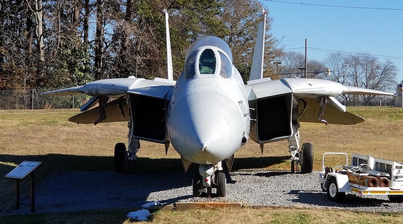 The F-14A is one of 13 aircraft on display at the Aviation HIstory & Technology Center in Marietta.