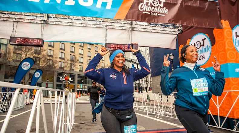 The annual Atlanta Hot Chocolate Run combines fun and chocolate with your choice of a 5K or 15K distance.