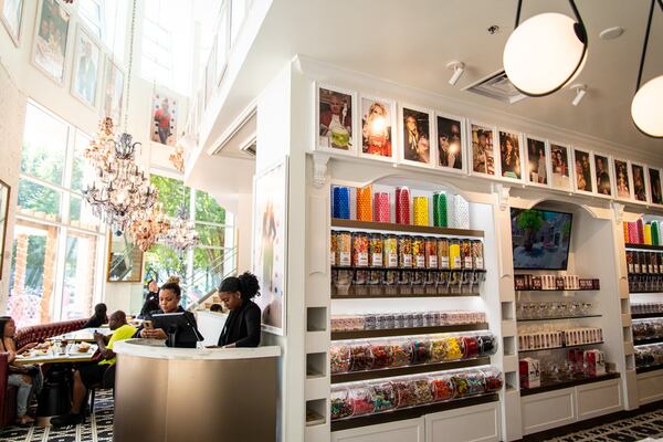 The Sugar Factory candy wall. Photo credit: Mia Yakel.