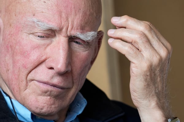 FILE - Brazilian photographer Sebastiao Salgado attends a news conference to unveil his exhibition 'Amazonia', in Milan, Italy, May 11, 2023. Salgado, known for his long-term projects and images of nature and humanity, died at age 81, the Instituto Terra confirmed on Friday, May 23, 2025. (AP Photo/Luca Bruno, File)