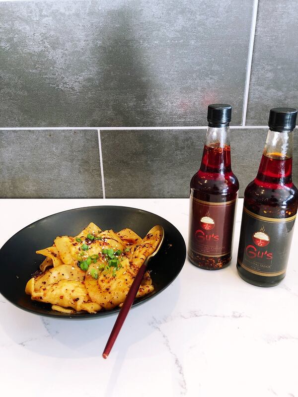 Amazing Dumpling Sauce and Red Chili Oil from Gu’s Kitchen
