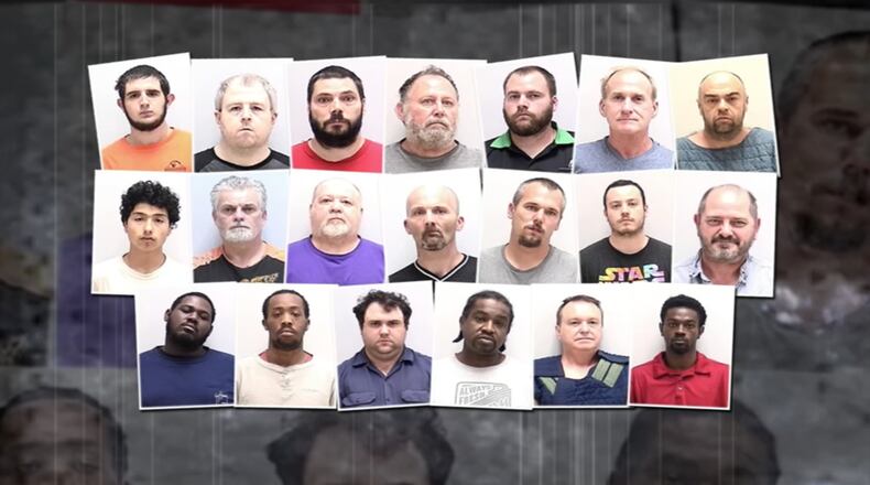 The 20 men arrested as part of Operation Paladin.