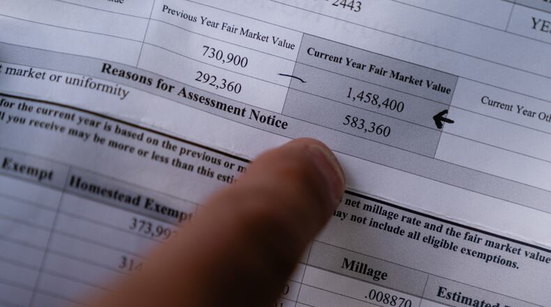 Roswell officials recently approved the city’s millage rate, used to calculate property tax bills, for fiscal year 2024 at 4.949 mills. (Elijah Nouvelage for The Atlanta Journal-Constitution)