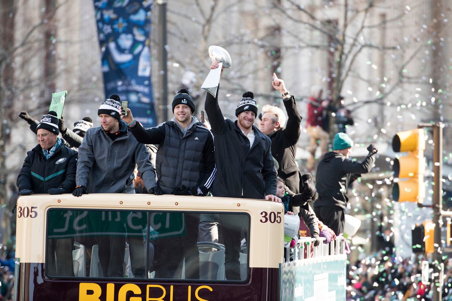 Philadelphia Eagles fans celebrate Super Bowl win with parade