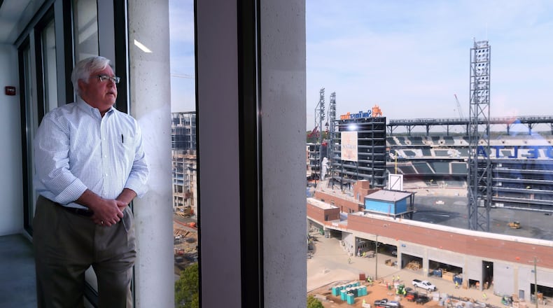 File Photo: Tim Lee, photographed at the Braves office across from SunTrust Park, sold himself as the smart-growth, smart business leader. It didn’t convince voters to let him stay at the helm of Cobb County’s government. BOB ANDRES /BANDRES@AJC.COM