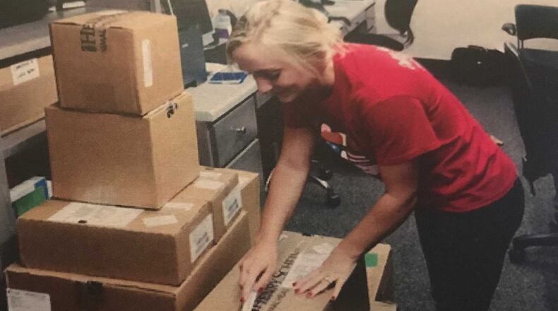 Dalton State College logistics and supply chain management major Mollie Busie works as inventory manager at her family's business, Dalton Animal Care. Busie talked about her interest in her major at Wednesday's Georgia Board of Regents meeting. PHOTO CONTRIBUTED.