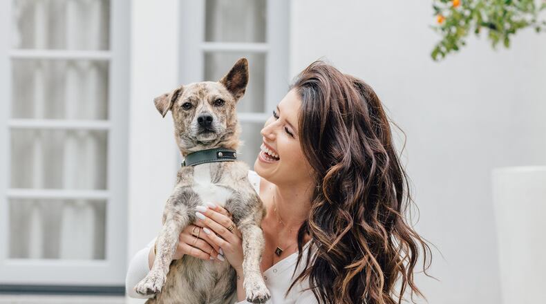Katherine Schwarzenegger’s first children’s book, “Maverick and Me,” was inspired by her own rescue dog, Maverick. CONTRIBUTED BY AZUSA TAKANO