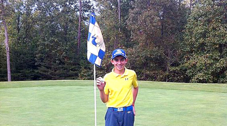 Joe Dumphy got his first hole in one on the 17th hole at Chestatee Golf Club in Dawsonville. (Family photo)