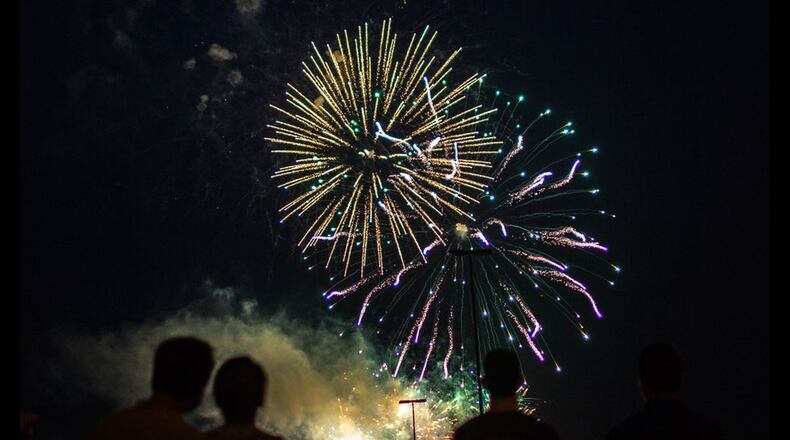 Fireworks illuminate the skies over Lenox Square during the 2015 July Fourth event in Atlanta. Expect more than 4,000 shells to explode in the sky for this year’s show. BRANDEN CAMP / SPECIAL