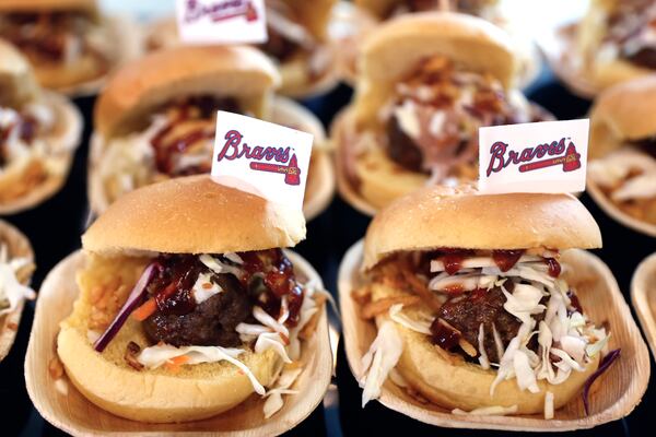 Views of The Fast Ball, one of the new food offerings for fans offered in concessions throughout Truist Park shown on Friday, March 28, 2025. (Natrice Miller/ AJC)